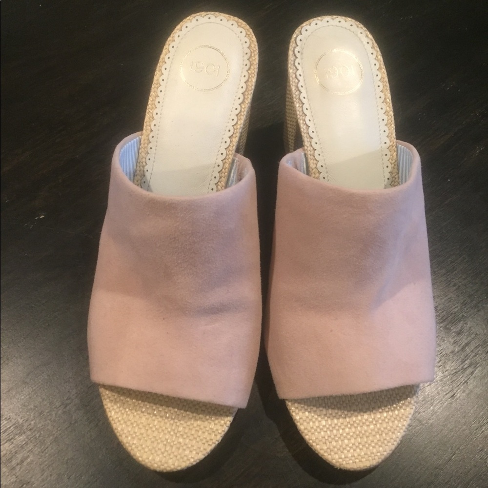 Beautiful Blush Slide Wedges